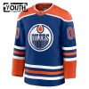 Edmonton Oilers Fanatics Premium Custom 2024-25 Heim Blau Trikot - Kinder